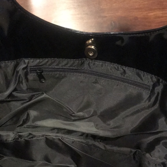 Mariah Carey Black Satchel Bag with Side Zippers - New - Picture 3 of 8